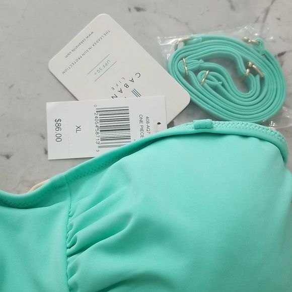 Cabana Life Turquoise Strapless Swimsuit NWT, size XL,  UPF 50+ UV - Picture 8 of 11